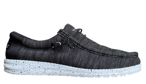 Wave Boat Shoe in Black Sand